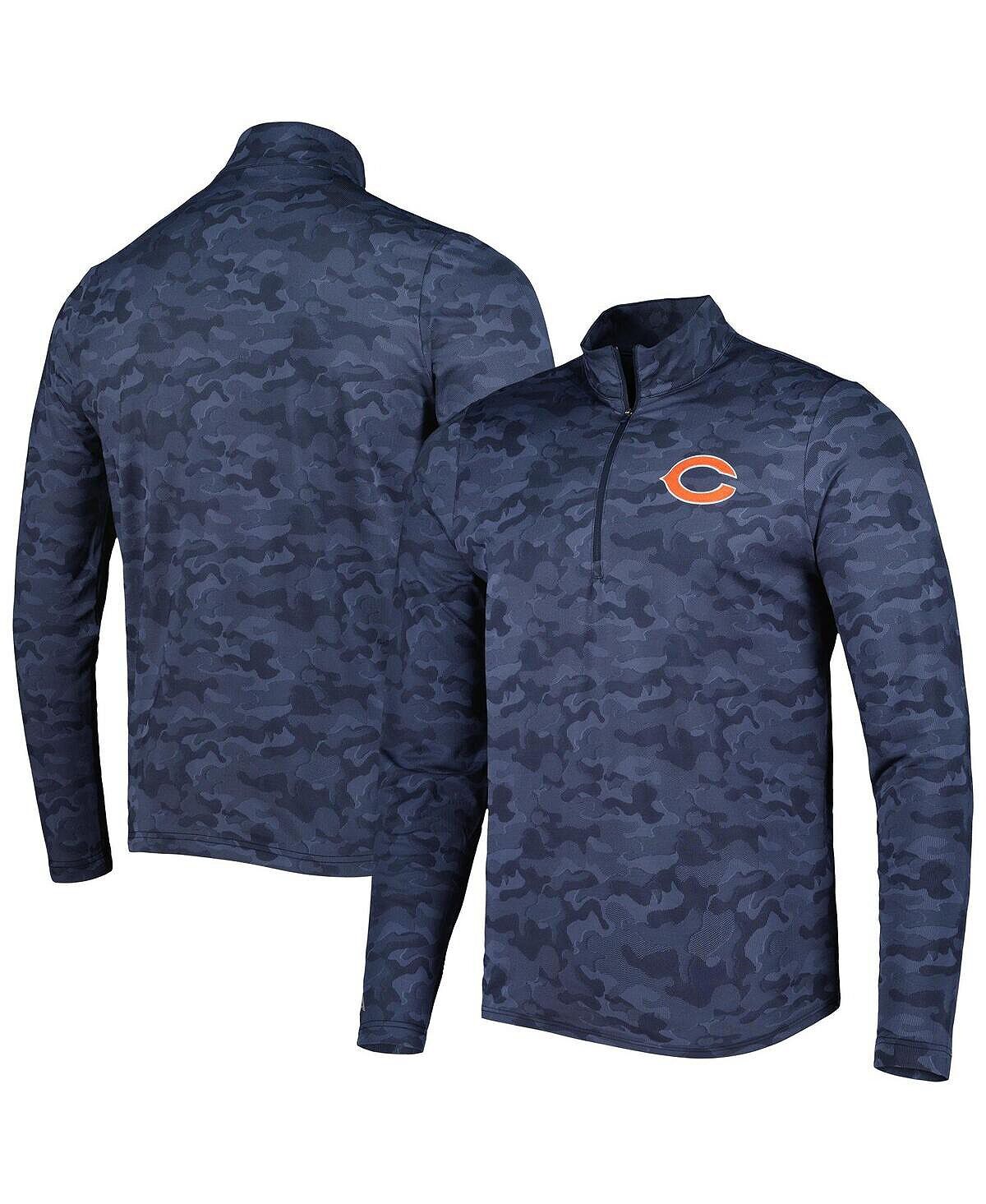 

Мужская темно-синяя толстовка chicago bears brigade с молнией на четверть Antigua, синий