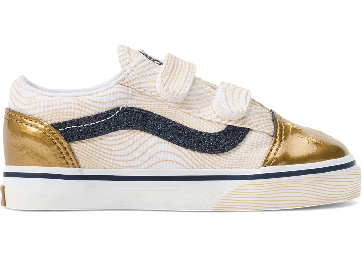 Детские кроссовки Lifestyle Vans Old Skool V Vans, Golden/White