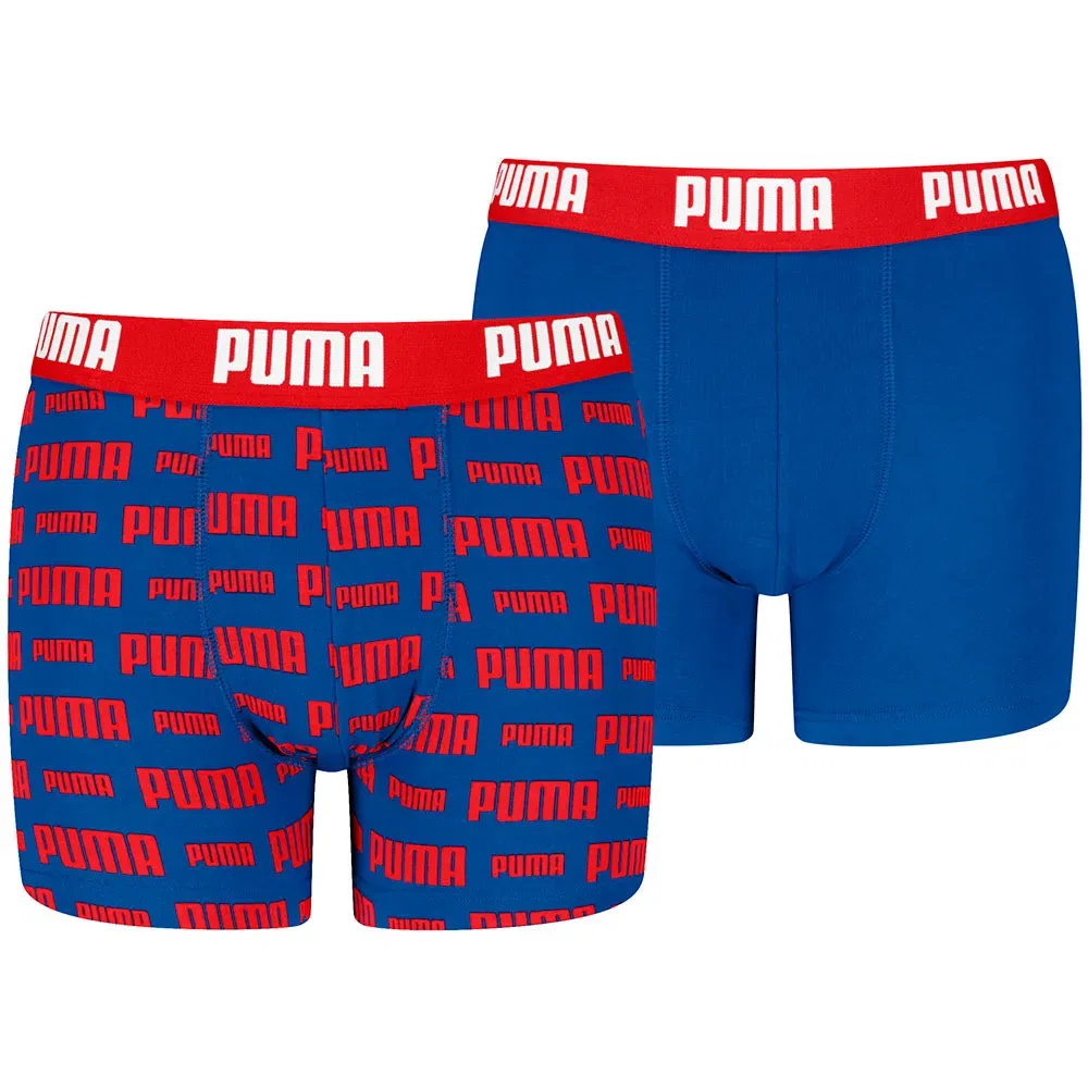 Боксеры Everyday Logo Print комплект 2 шт Puma, синий