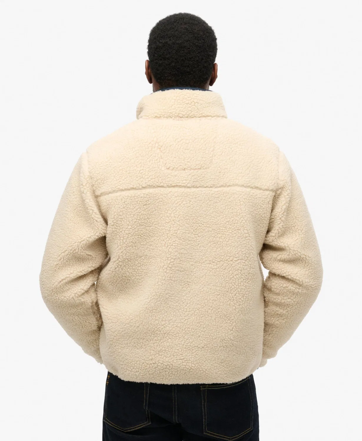 Мужская куртка из флиса Vintage с молнией Superdry, beige oats — фото 4