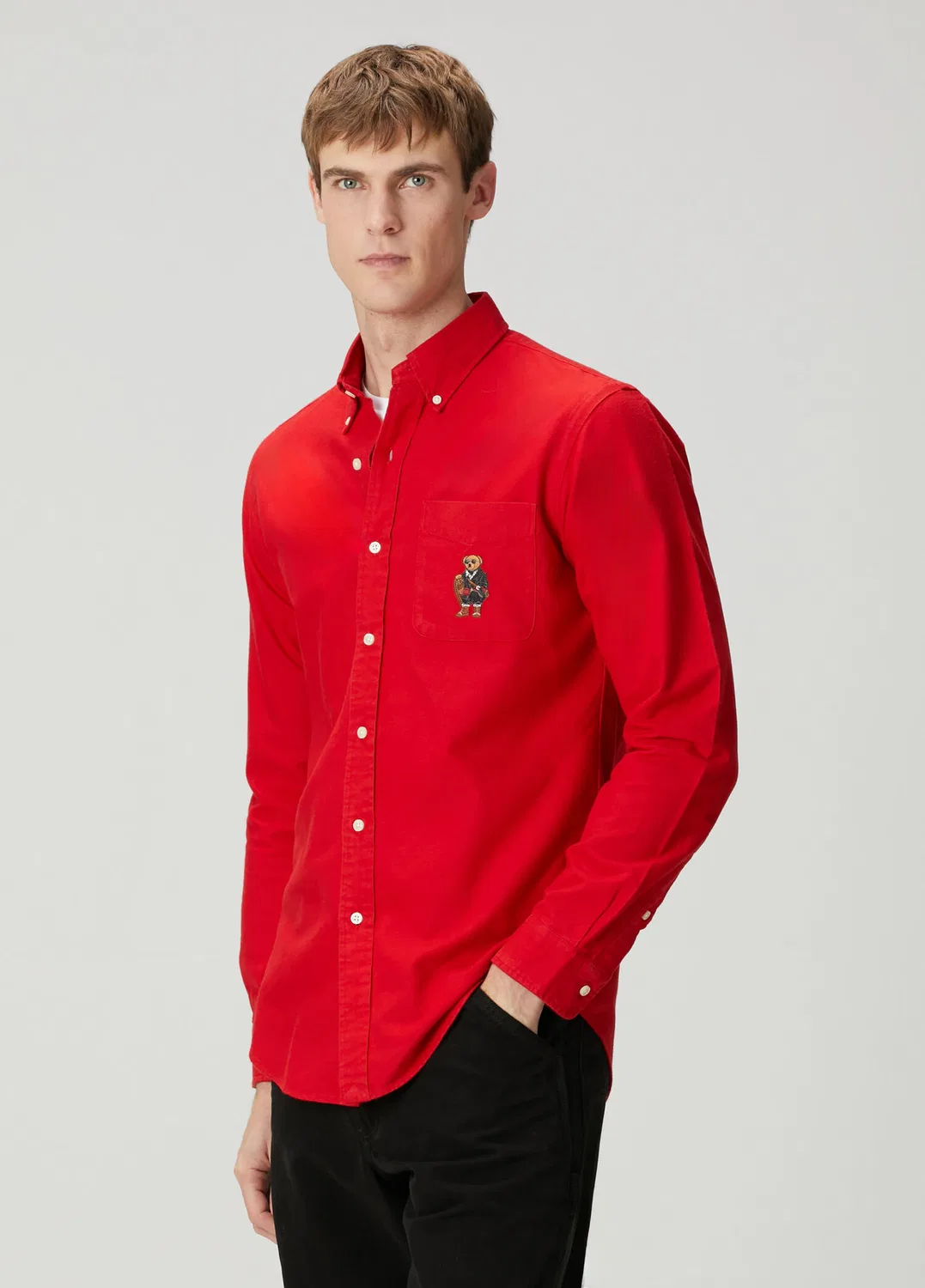 Рубашка поло Polo Ralph Lauren, red — фото 3