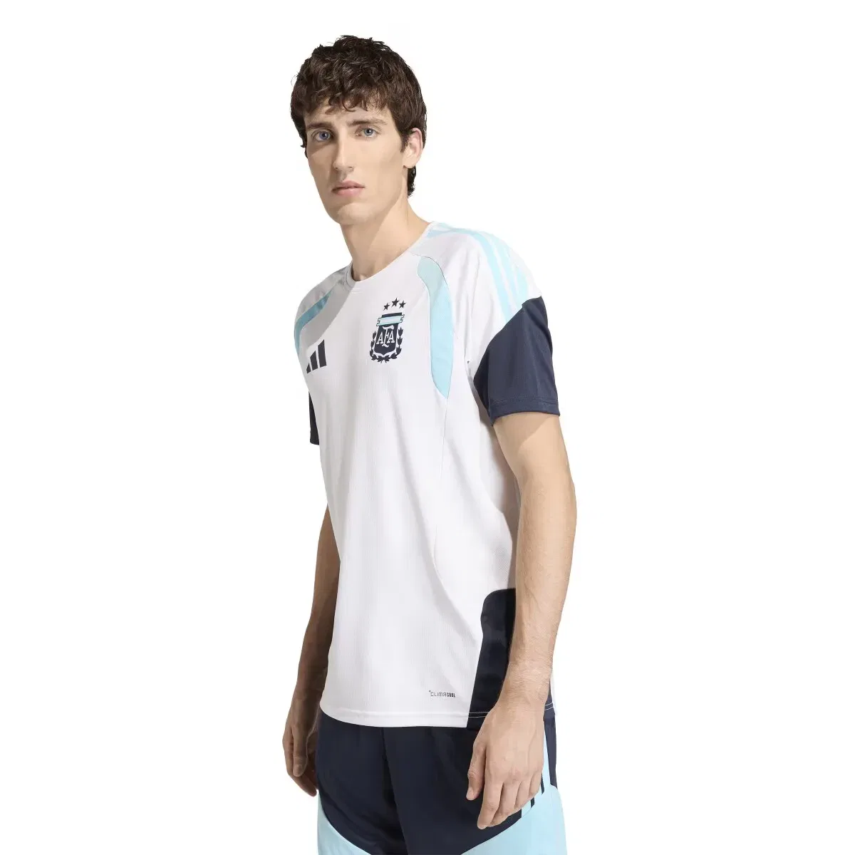 Мужская футболка с принтом Argentina Mundial 2026 Tiro Entreno adidas, Белый