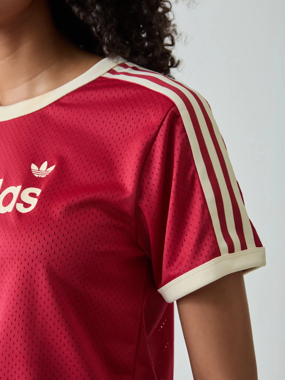 Футболка из сетки, Regular fit, adidas Originals, красный — фото 4
