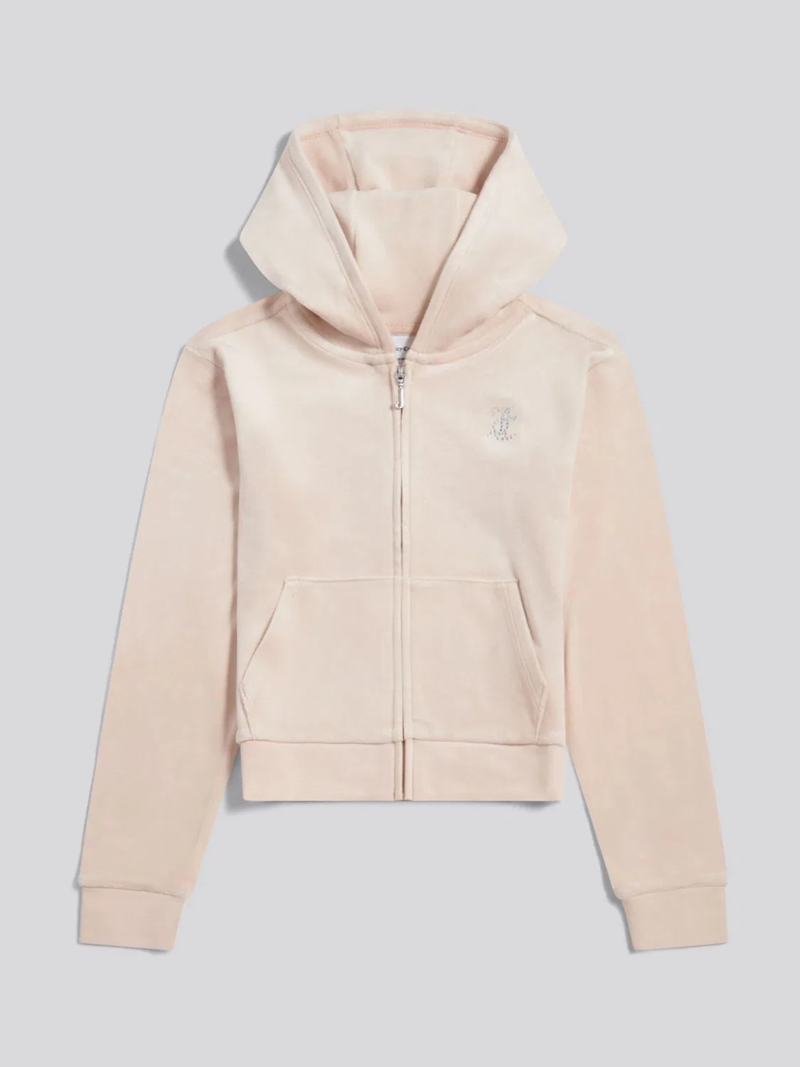 Худи Juicy Couture с диамантами, серый