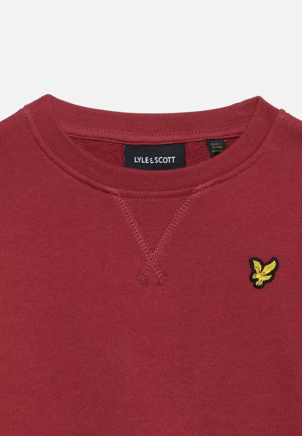 Свитшот с круглым вырезом Lyle & Scott, Oxblood Red — фото 3