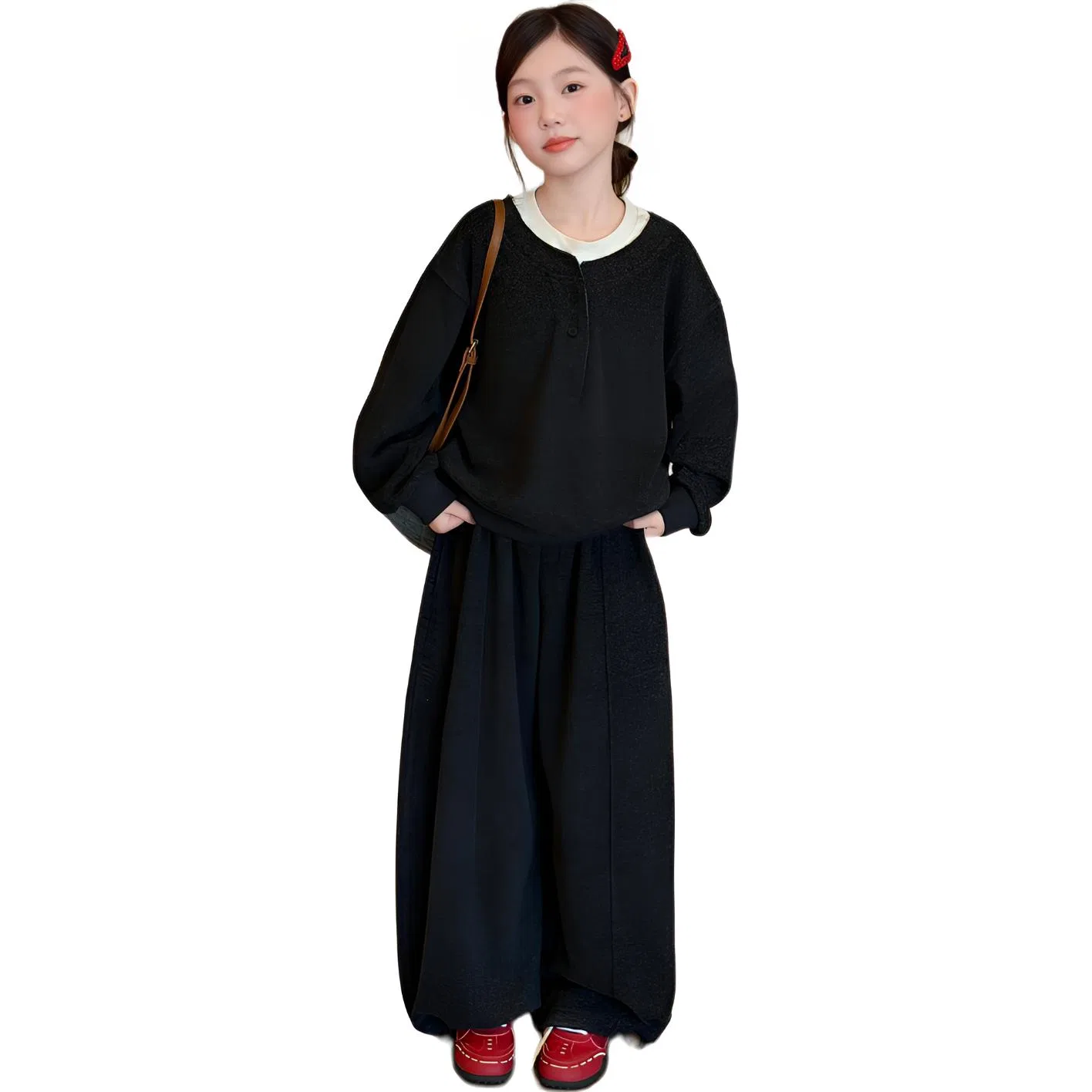 Детский спортивный комплект с воротником-стойкой MADALLO, Black Gray Two-Piece Set