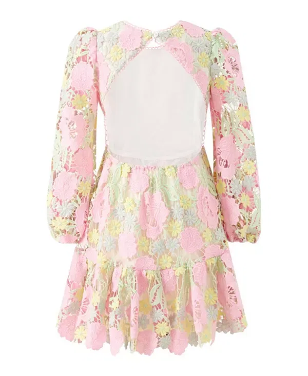 Детское платье для девочек с длинным рукавом Estella Embroidered Marlo Kids, Floral — фото 2