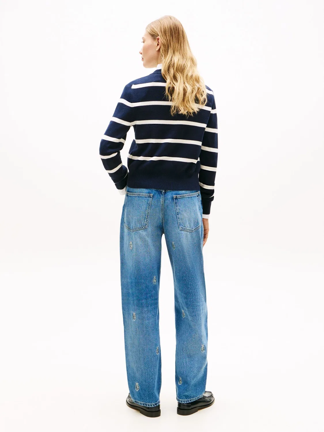 Кардиган с вышивкой, Regular Fit Tommy Hilfiger, синий — фото 3