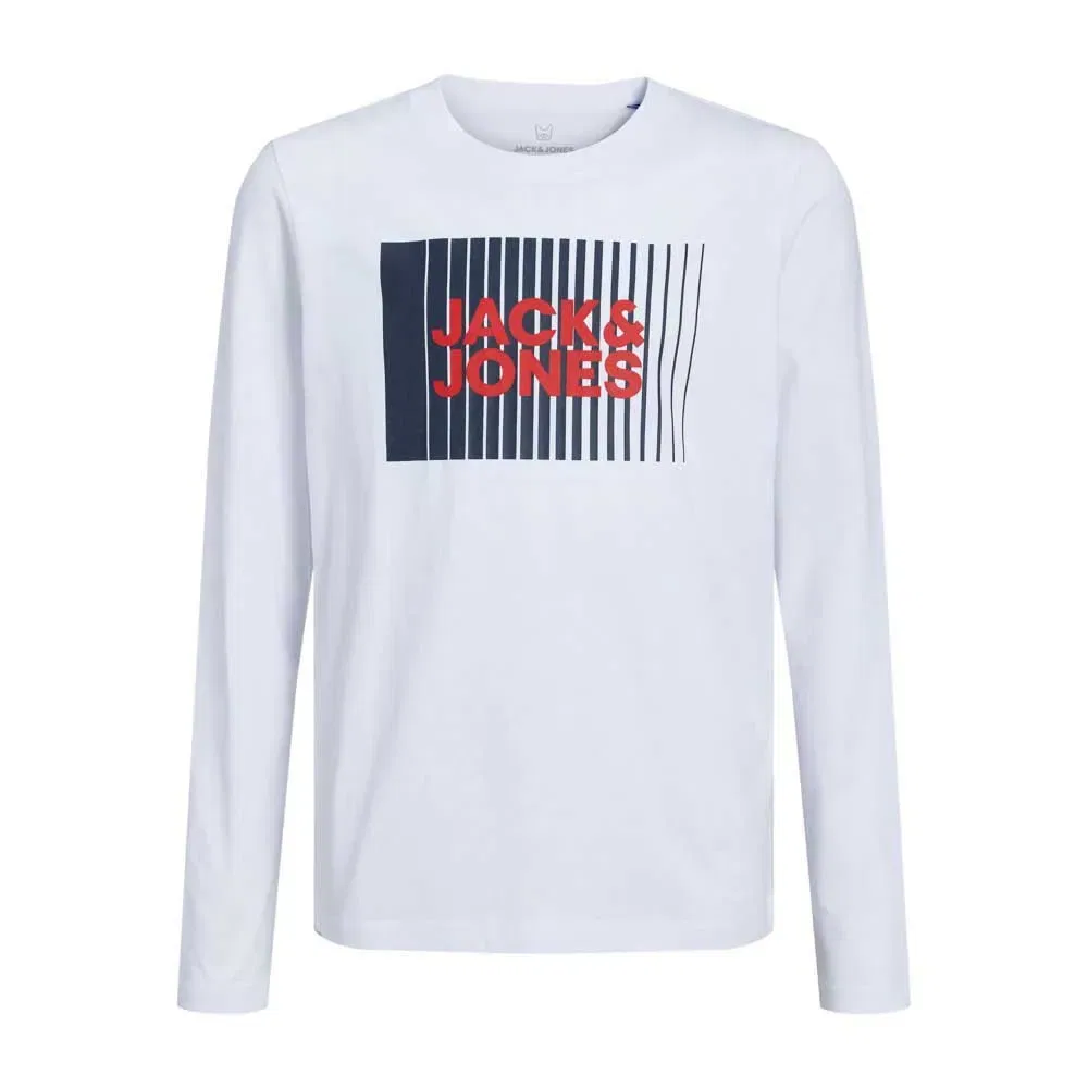 Футболка с длинным рукавом Corp Logo Play Jack & Jones, белый — фото 3