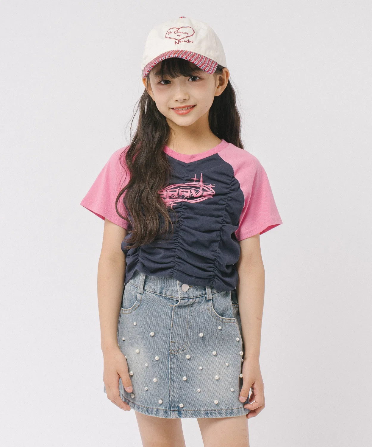 Детская футболка с принтом Planet Logo Gathered Raglan URBAN CHERRY, Pink
