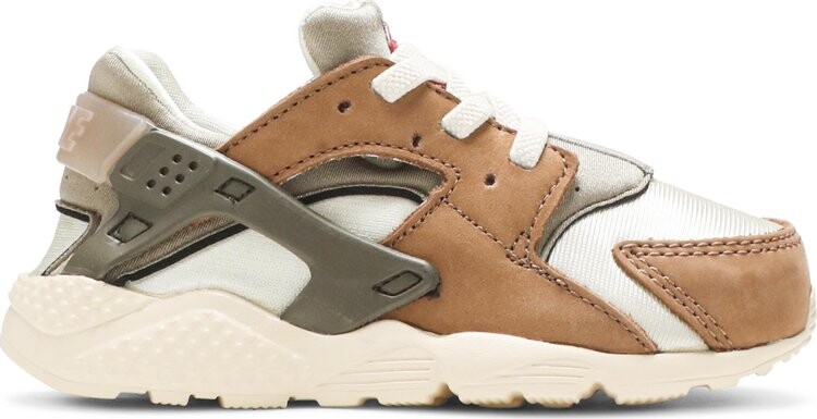 Кроссовки Nike Stussy x Air Huarache LE TD 'Desert Oak' 2021, коричневый — фото 2