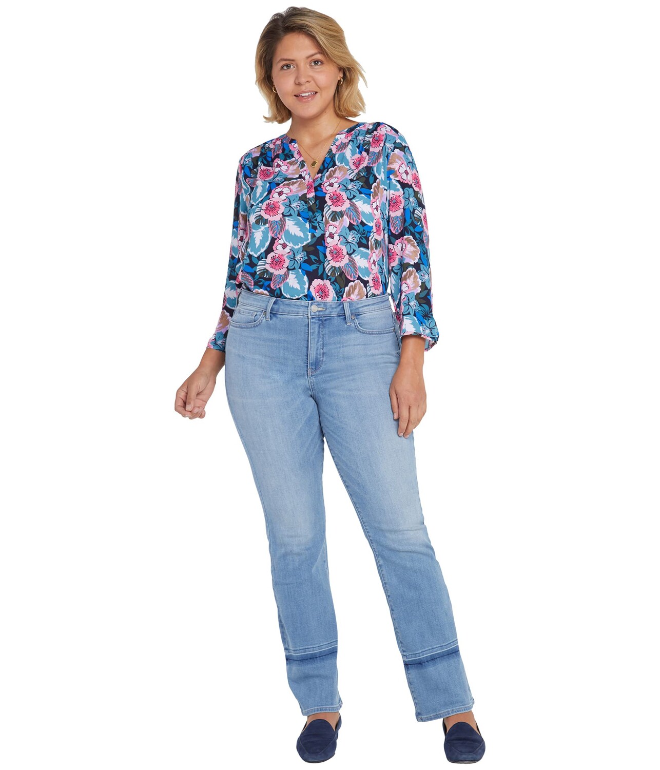 

Джинсы NYDJ Plus Size, Plus Barbra Bootcut Jeans in Brookes