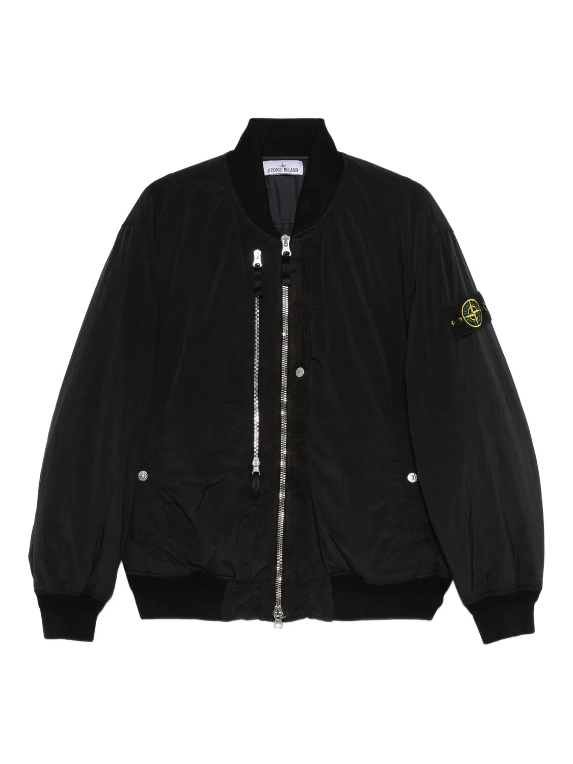 Бомбер с компасом от Stone Island, черный