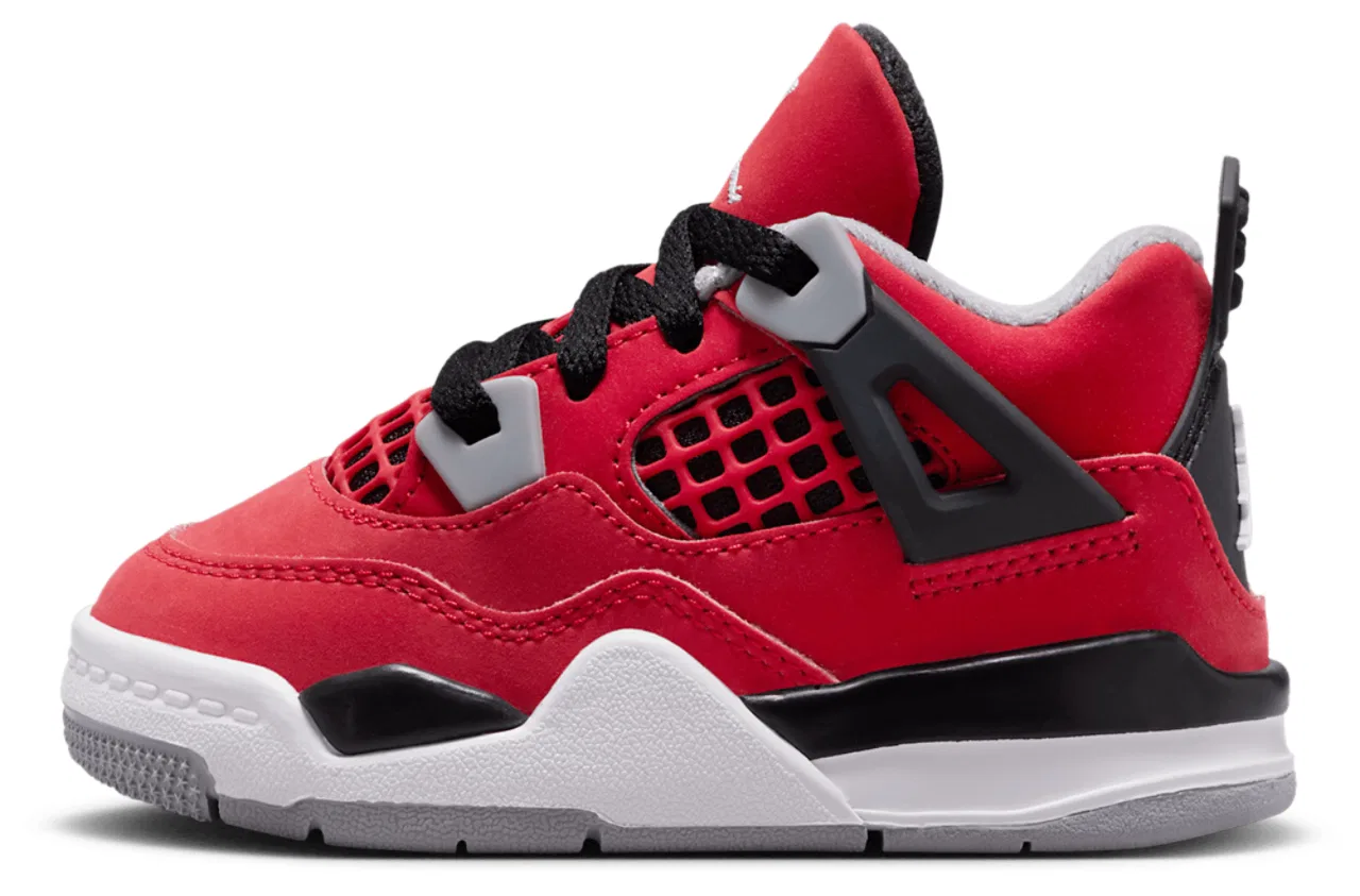 Кроссовки для мальчиков Retro 4 Jordan, цвет Red/Grey/White — фото 2