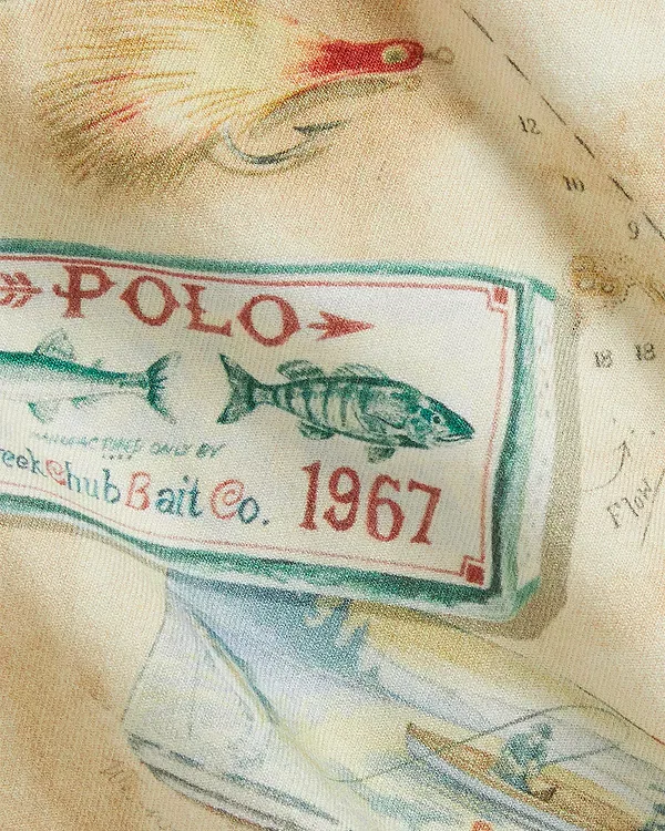 Детский комплект для мальчиков с принтом Модель Fishing Print Chino Ralph Lauren, мультиколор — фото 3