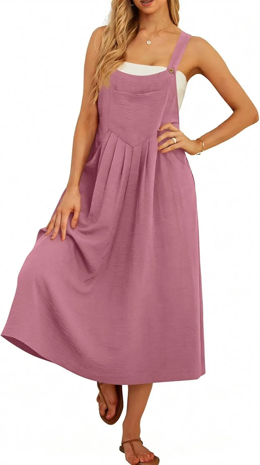 Женское летнее платье-макси A-line Overall Dress, Pink