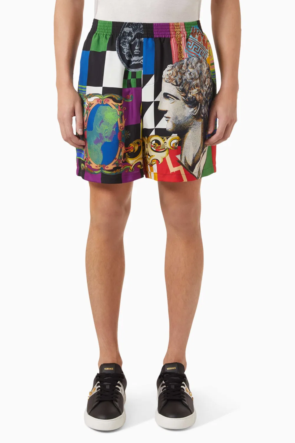 Шорты с принтом Medusa Collage Versace