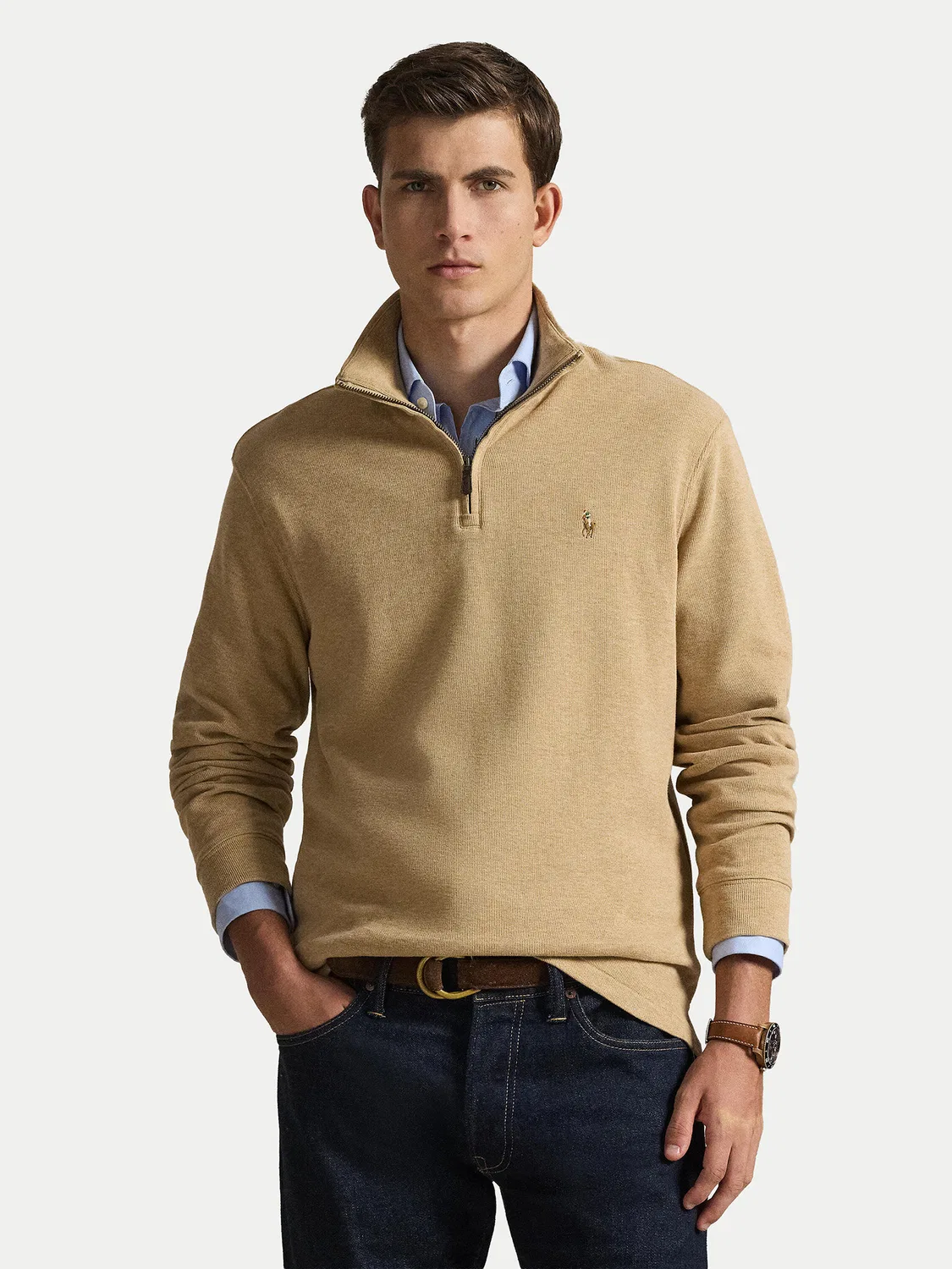 Мужской пуловер стандартного кроя Polo Ralph Lauren, бежевый