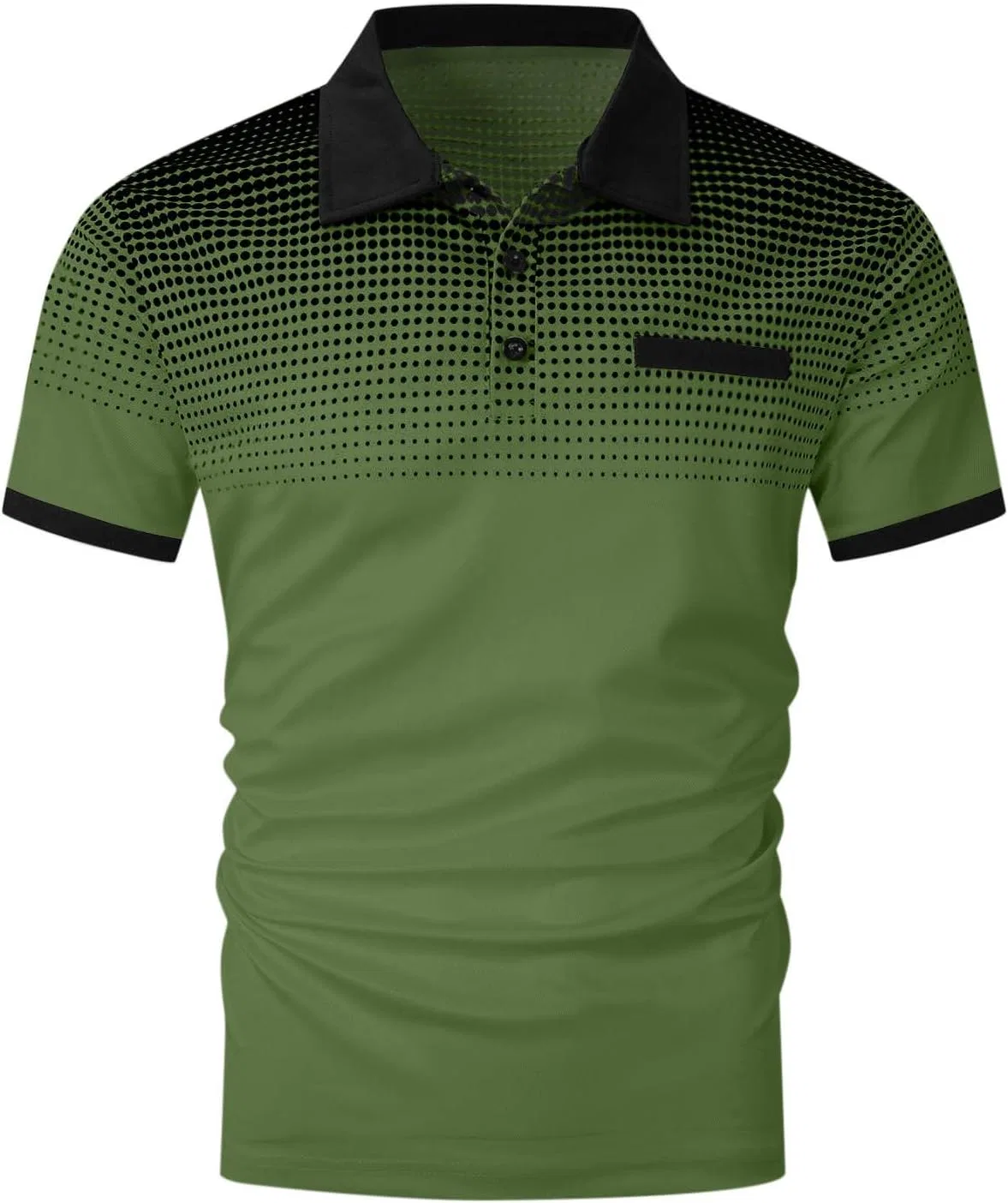 Мужская футболка цвет-блок Slim Fit, Black/Green — фото 4