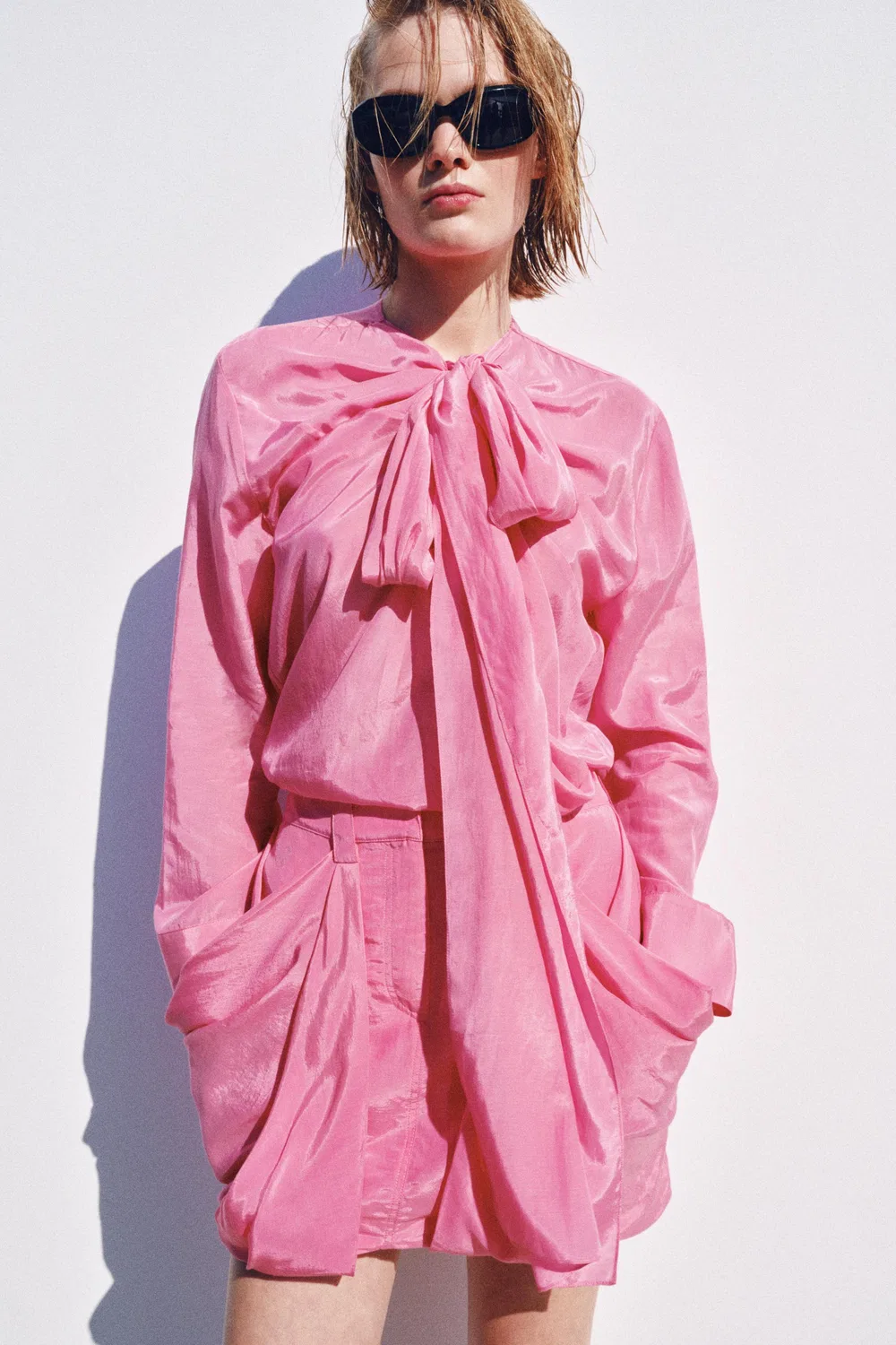Мини-юбка-карго из коллекции ZW ZARA, Bubble Gum