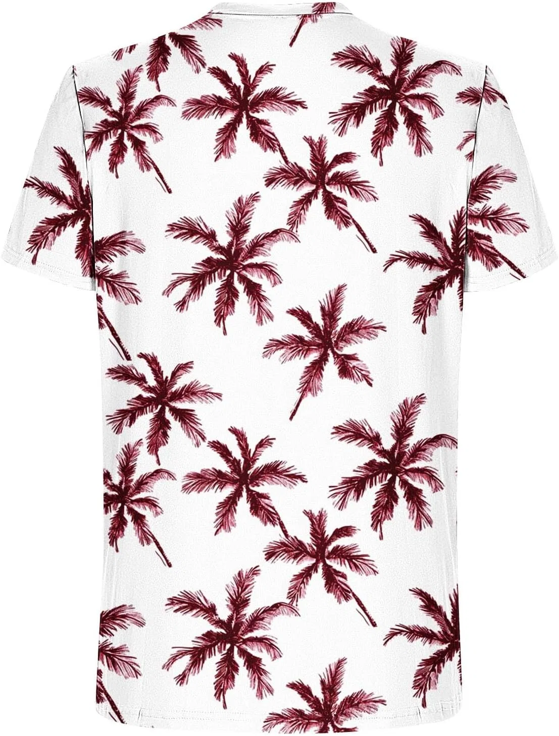Мужская футболка с принтом Hawaiian Palm Beach, Wine — фото 4