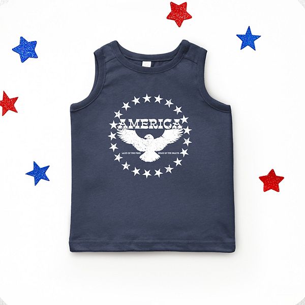 Футболка America circle stars youth The Juniper Shop, Red — фото 2