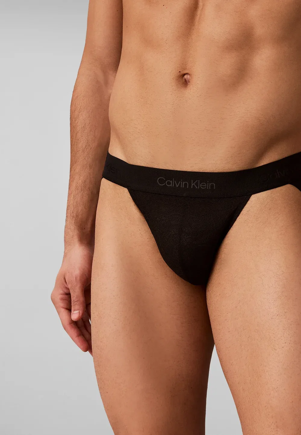 Спортивные трусы - скульптурные кружева - трусы Calvin Klein, Black — фото 3