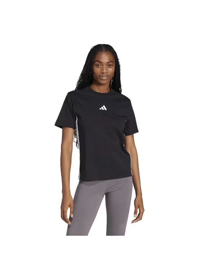 Футболка хлопковая Essentials 3-Stripes Adidas, черный