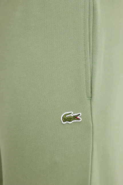 Спортивные штаны из хлопка Lacoste, зеленый — фото 4