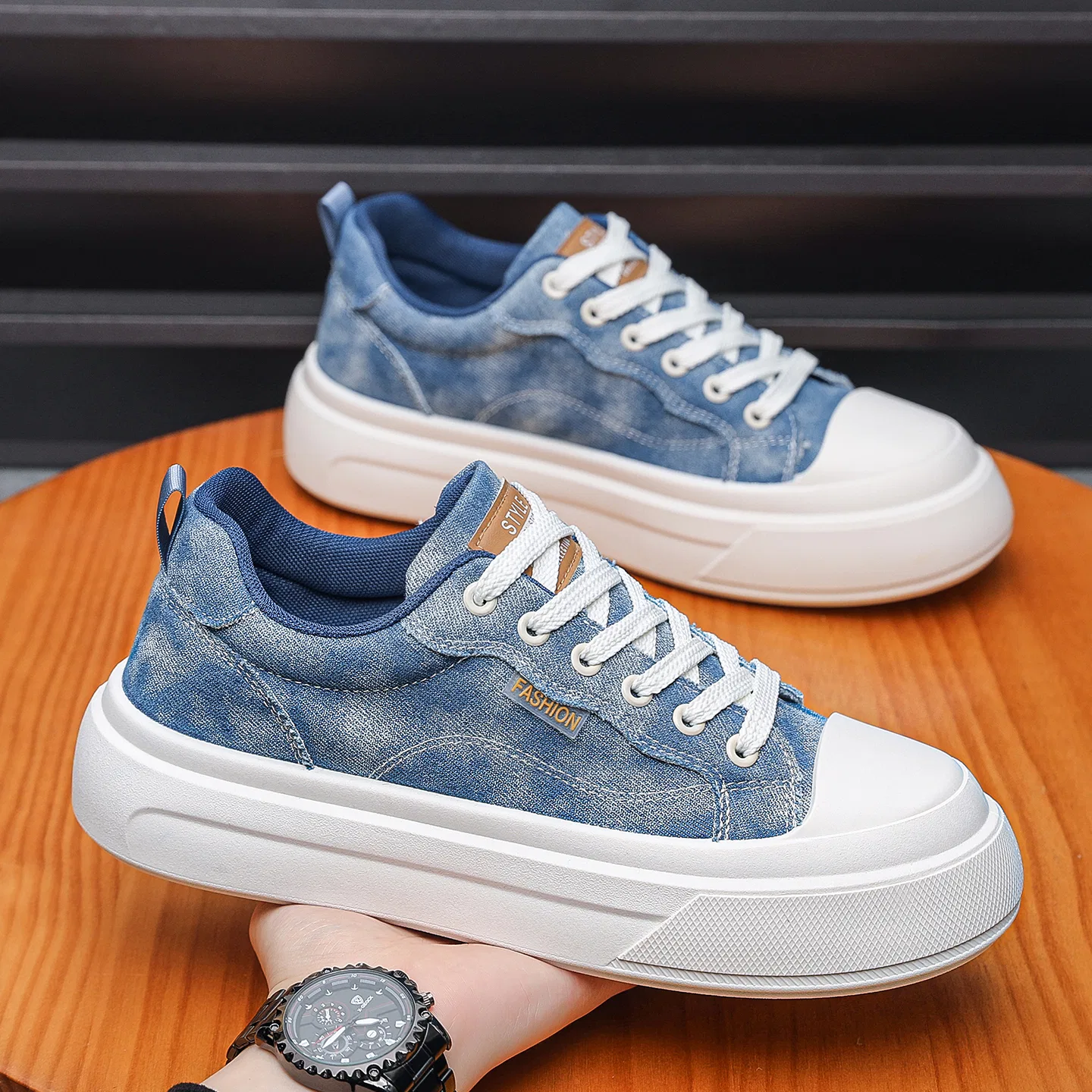 Детские кеды для скейтбординга Denim VENICEW, Denim — фото 4