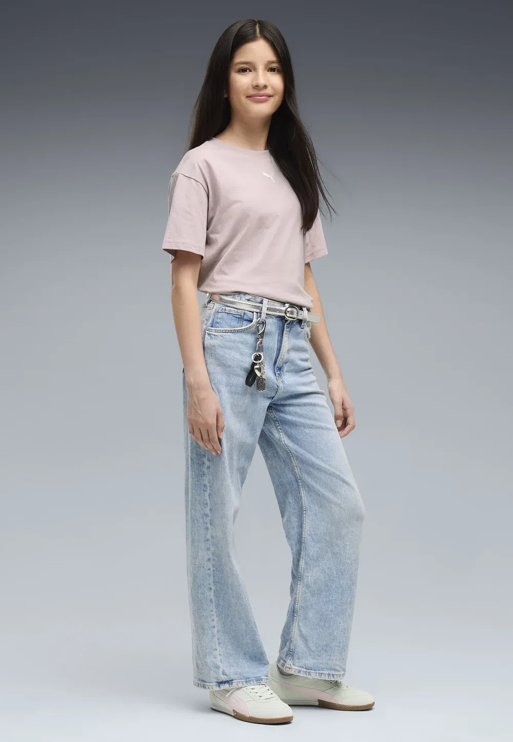 Футболка Ess boxy tee g унисекс - с принтом Puma, Misty Pink