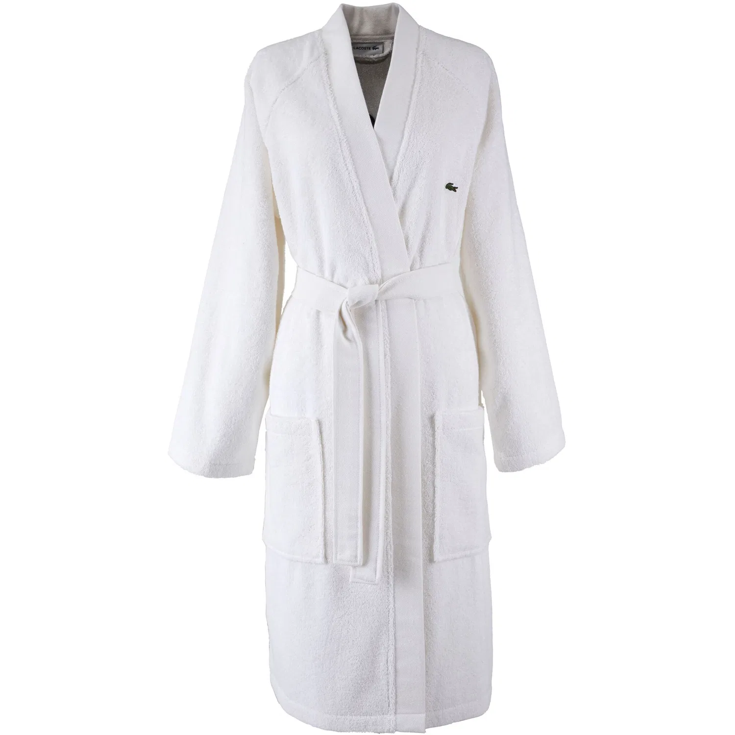 Халат женский Lacoste L DEFILE, с вышивкой крокодила, White Marine