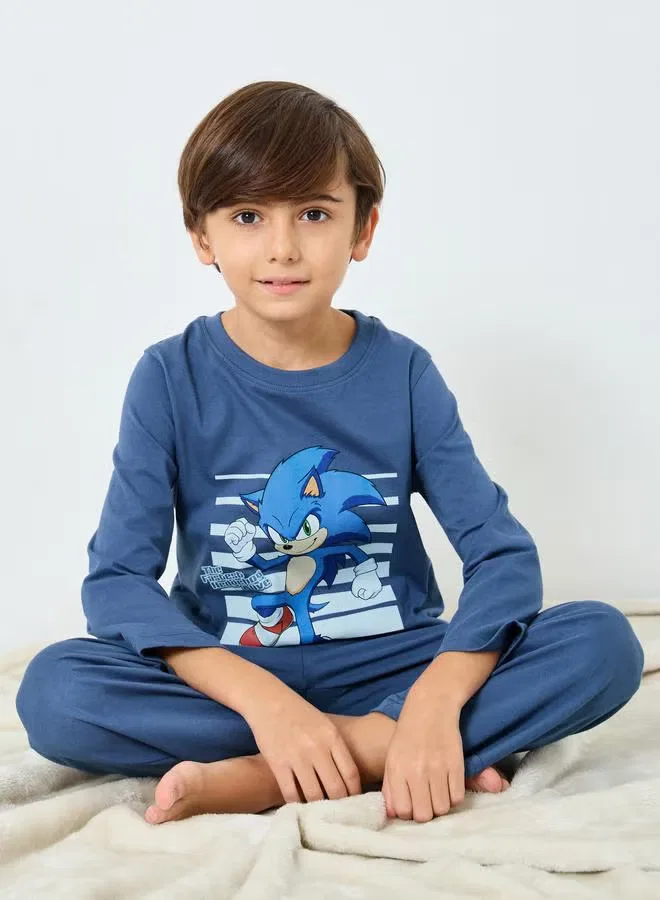 Styli Комплект пижамный с принтом Sonic, синий