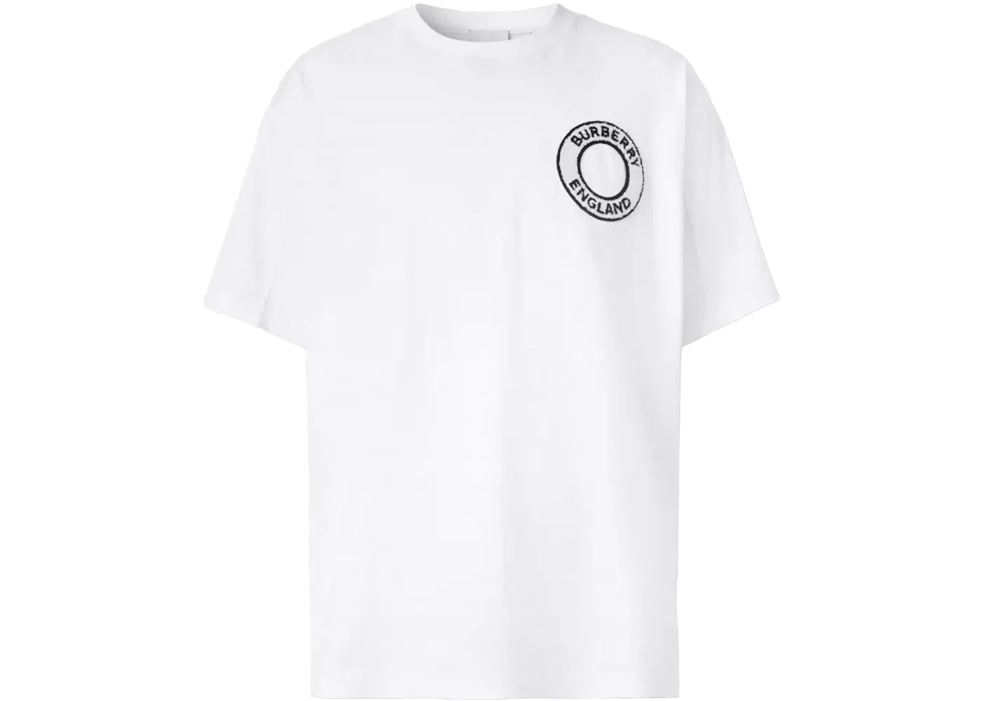 Мужская футболка с принтом Burberry Logo Graphic Cotton Oversized T-shirt, White
