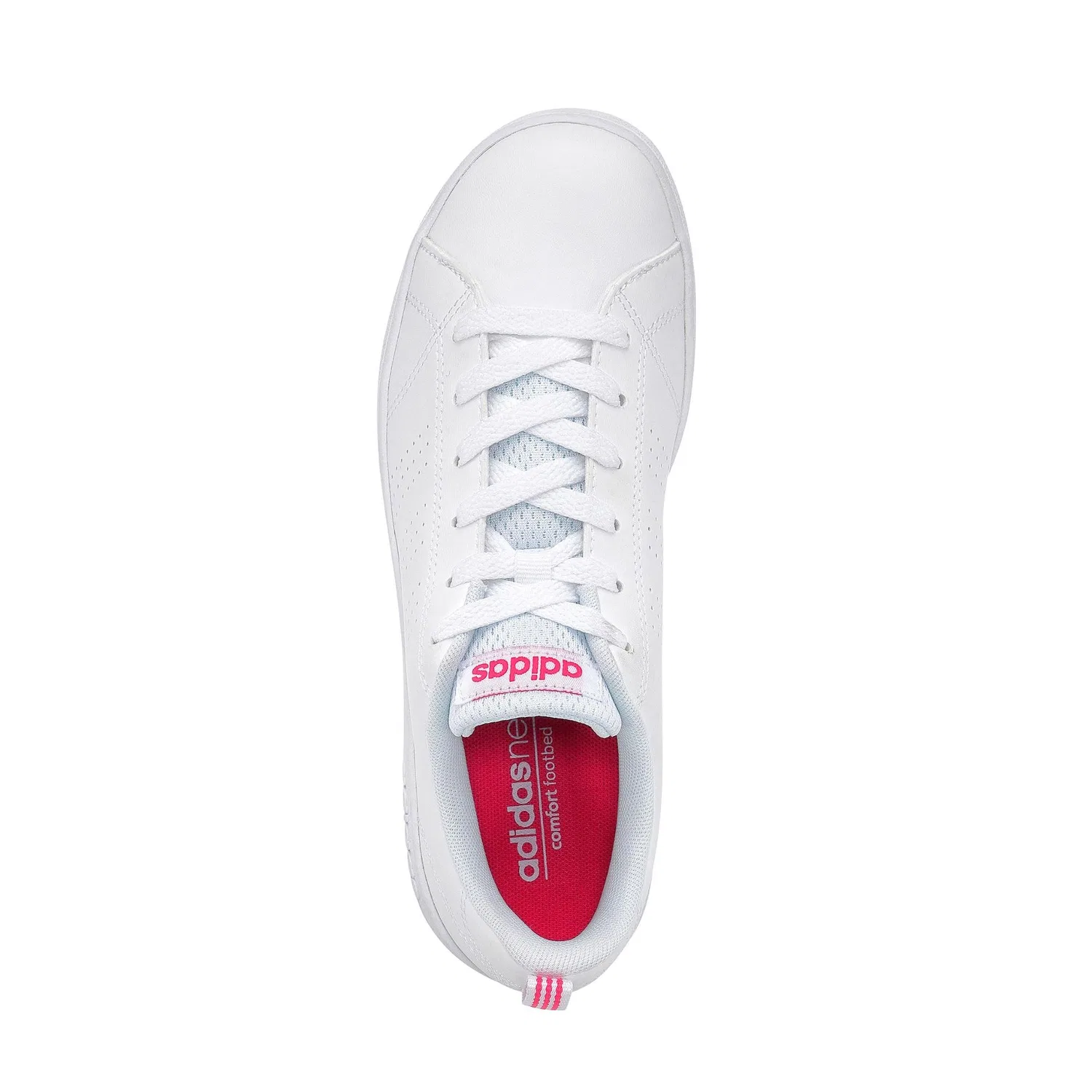 Детские кроссовки для мальчиков с перфорированными полосками Vs Advantage Cl K Adidas, White Pink — фото 4