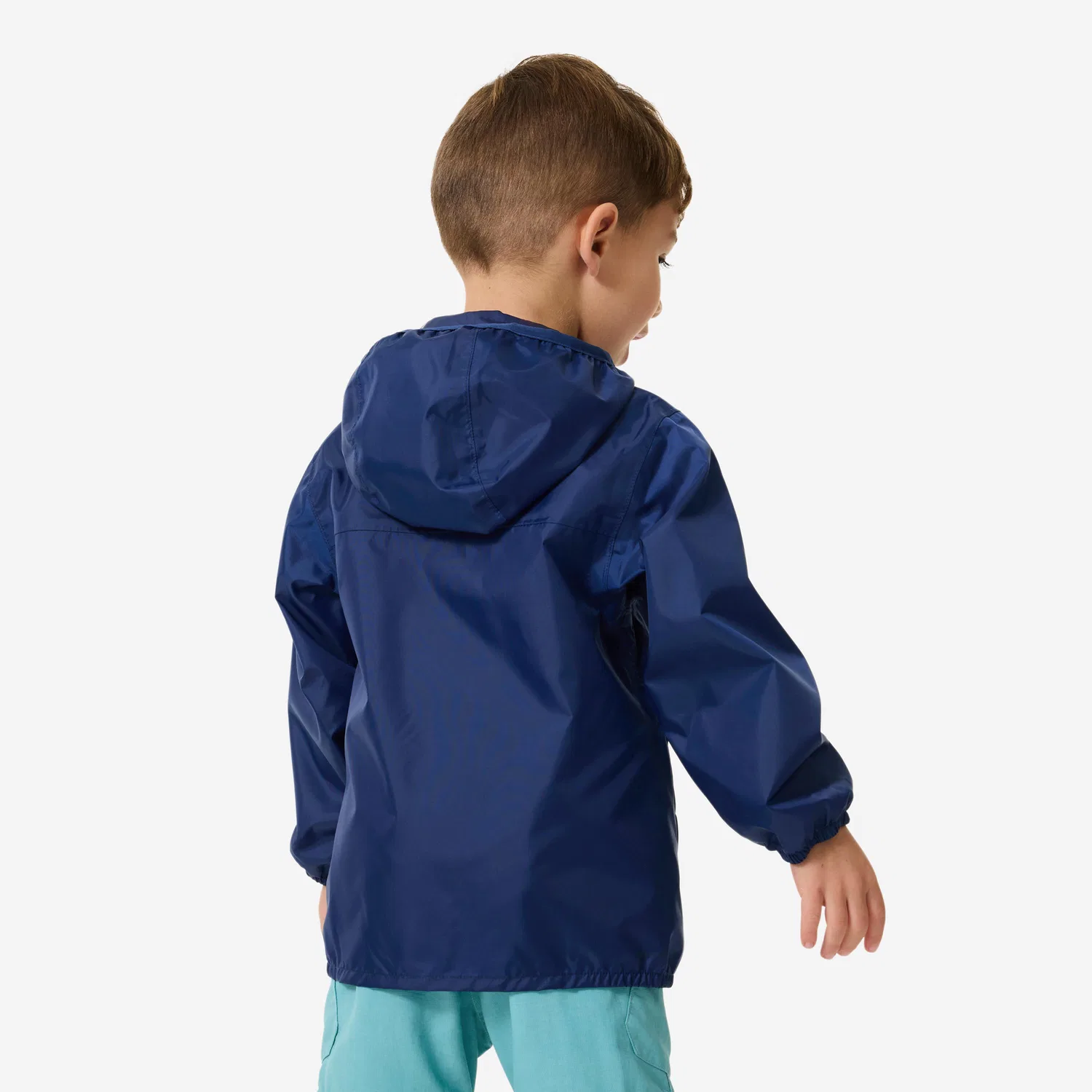 Детская дождевая куртка для мальчиков MH100 Zip Quechua, Navyblau — фото 4