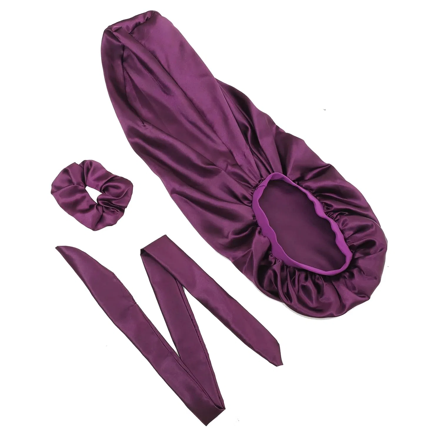 Шапочка для душа Satin, NIYANGLE, 1 шт, 69x29x0.1 см, Фиолетовый