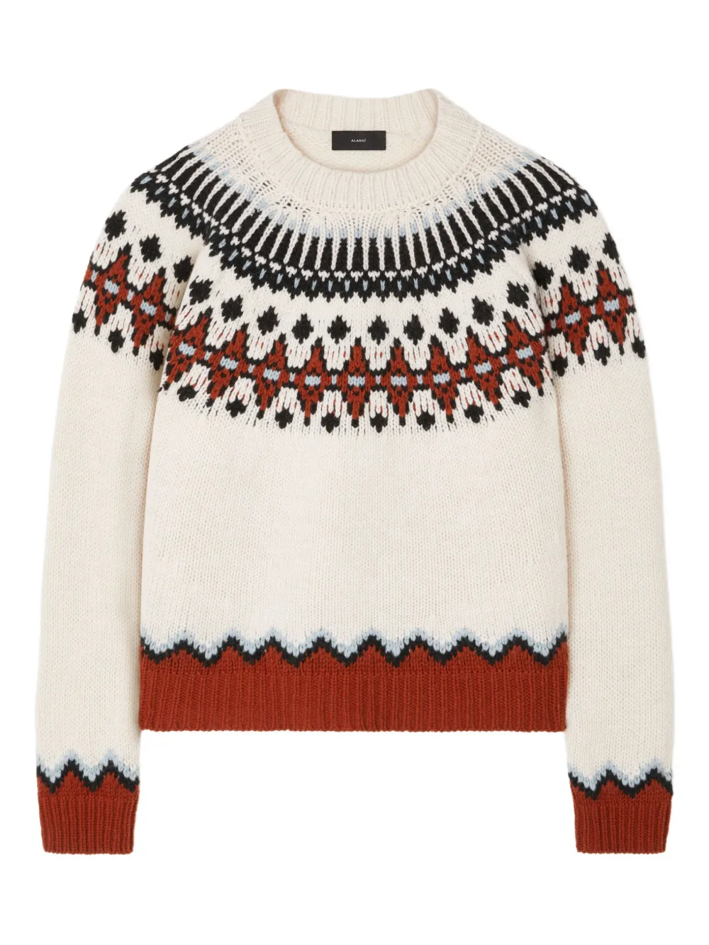 

Шерстяной свитер с узором Fair Isle Alanui, белый