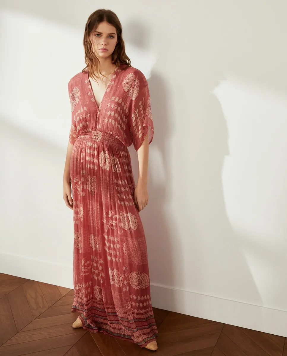 

Длинное платье с принтом Southern Cotton, коричневый