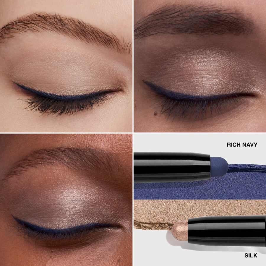 Двусторонний стойкий водостойкий кремовый карандаш для теней Bobbi Brown, 0.0564 oz/1.6 g, Silk /Rich Navy — фото 3