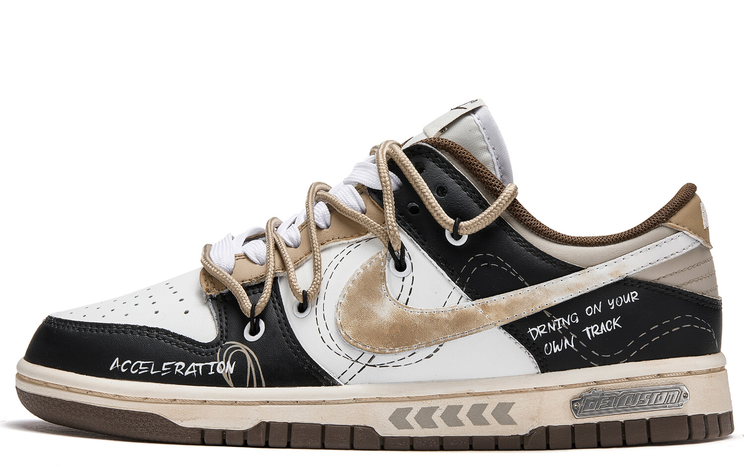 

Кроссовки Nike Dunk Skateboard Shoes Women's Low-Top Black White, Черный, Кроссовки Nike Dunk Skateboard Shoes Women's Low-Top Black White