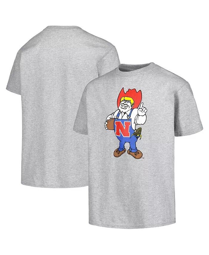 

Серая футболка Big Boys Heather Nebraska Huskers Vault с логотипом Outerstuff