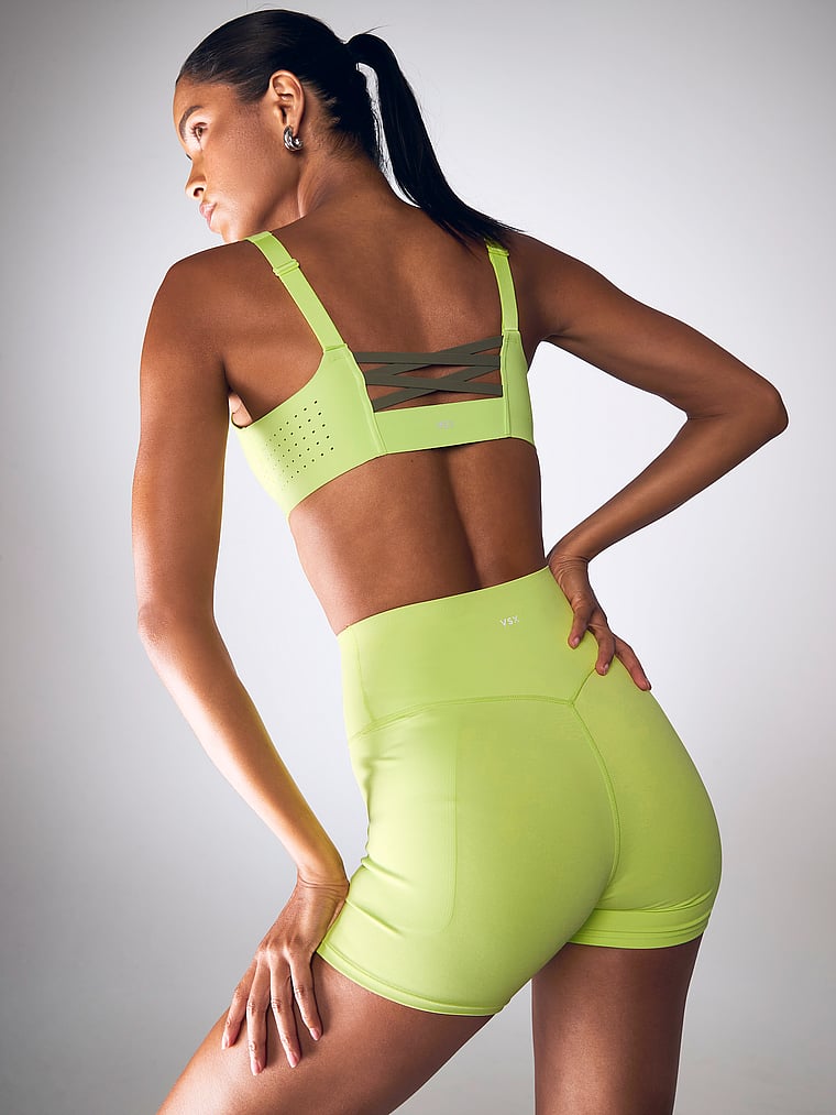 

Спортивный бюстгальтер VSX с застежкой спереди, облегающий и легкий Vsx, strappy back sparkling lime