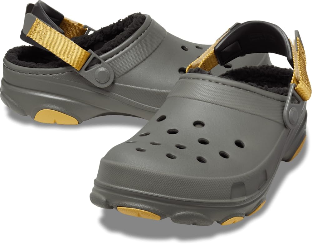 Кроксы для взрослых с подкладкой и регулируемым ремешком на пятке Crocs, оливковый — фото 3
