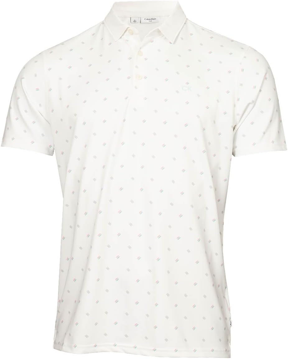

Мужская рубашка-поло для гольфа Calvin Klein Treble Strike Print с защитой от ультрафиолета, White, Белый, Мужская рубашка-поло для гольфа Calvin Klein Treble Strike Print с защитой от ультрафиолета, White