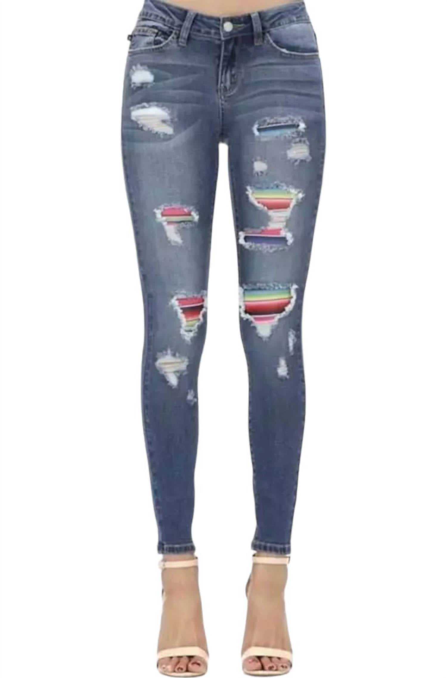 

Джинсы Serape синего цвета Judy Blue