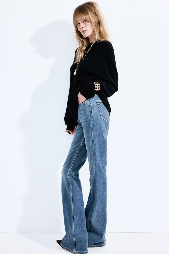 

Кашемировый свитер большого размера H&M, черный