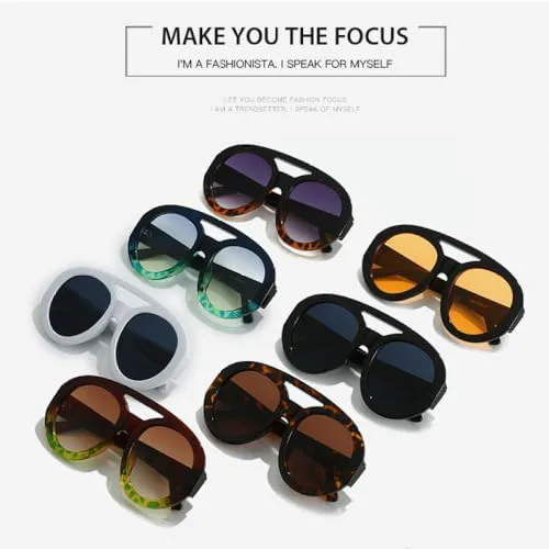 

Солнцезащитные очки круглой формы увеличенного размера для женщин, овальные солнцезащитные очки для мужчин, винтажные очки для женщин (2027 год) MTZJH, Teagreen