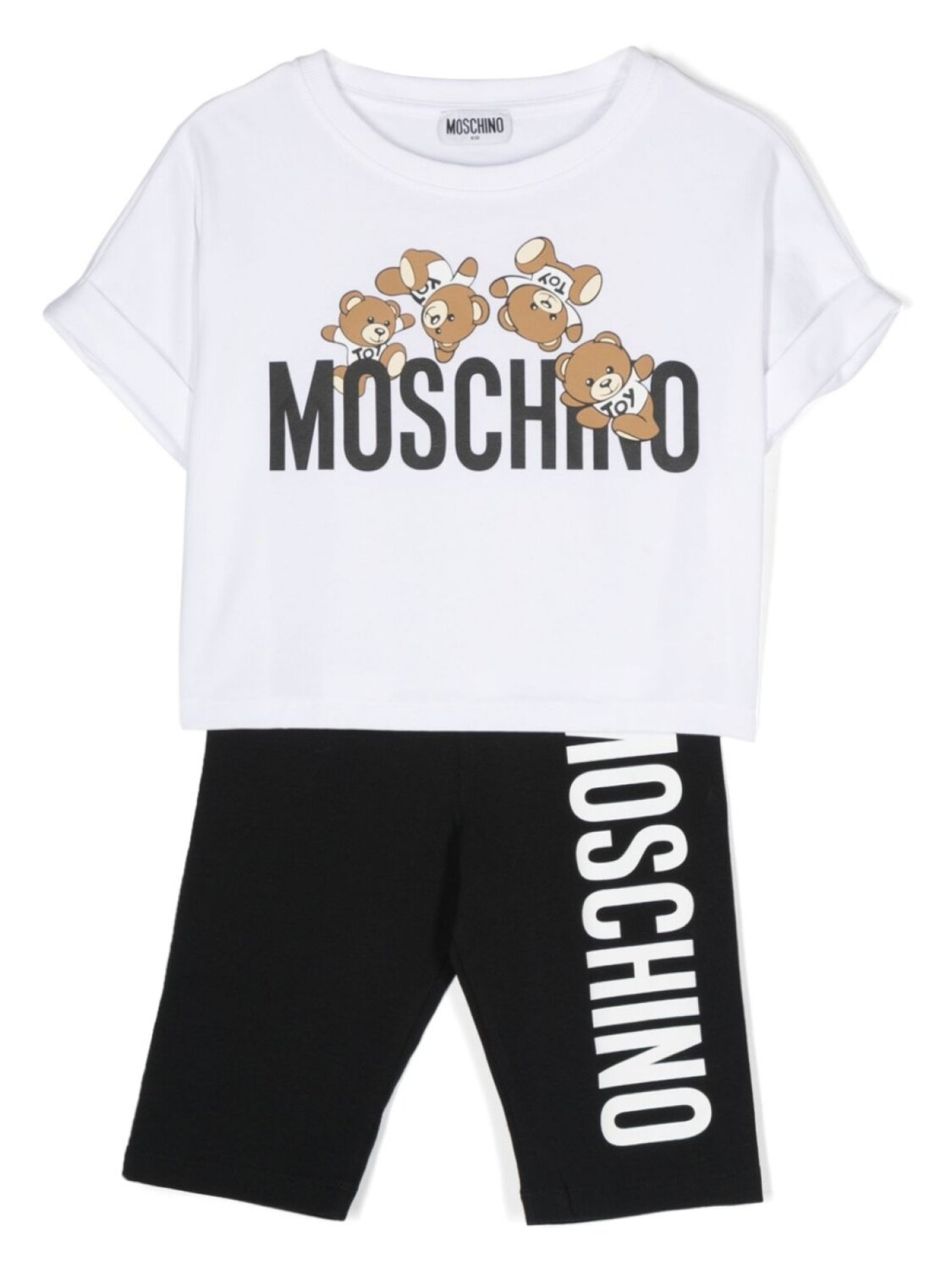 

Moschino Kids комплект из топа и брюк с логотипом, черный