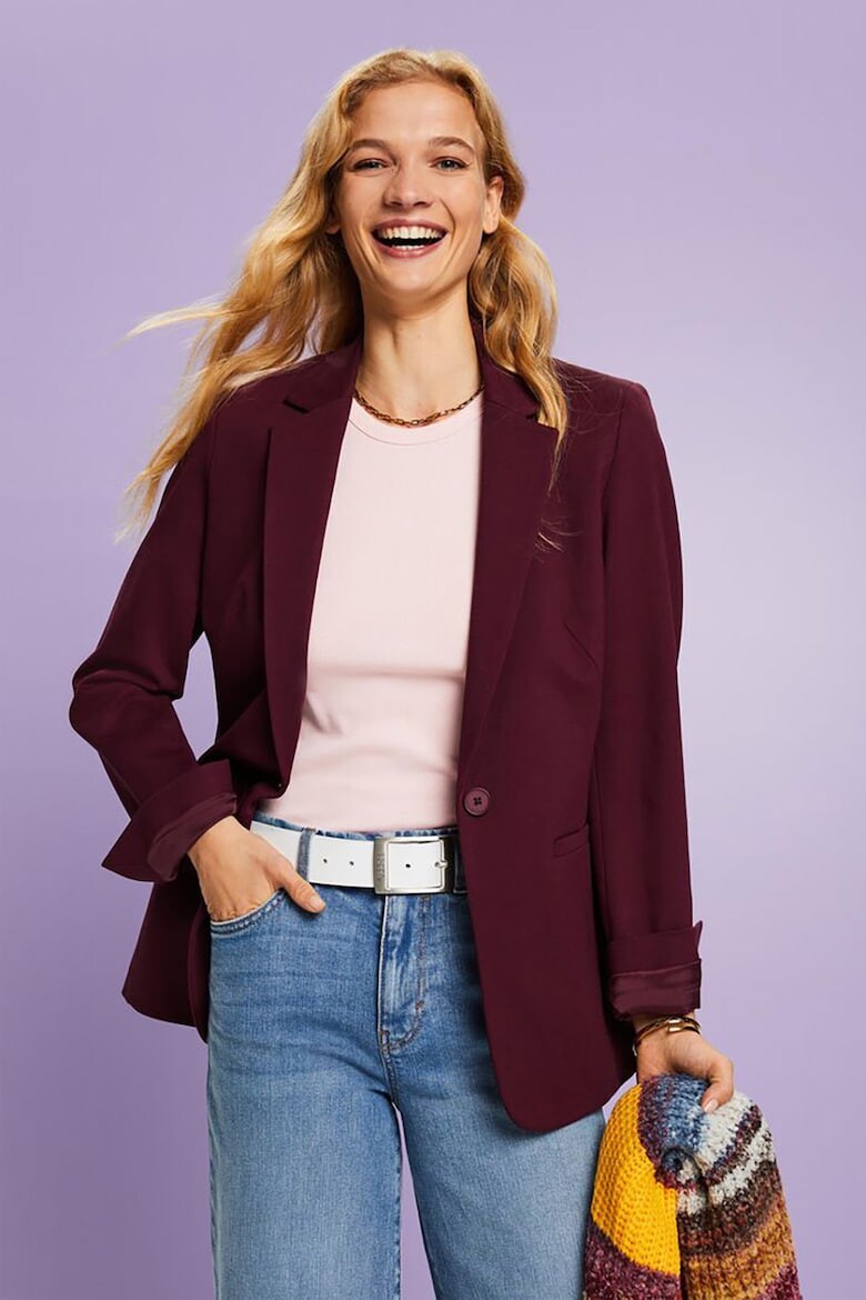 

Топ слим с четким рисунком Esprit, розовый